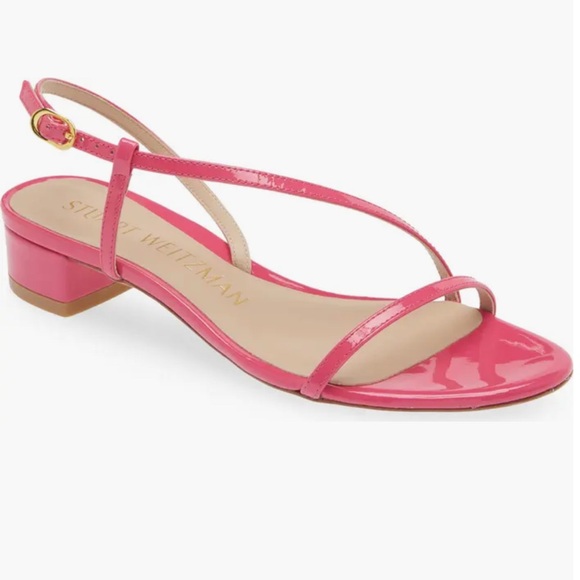 Stuart Weitzman The Soirée 25 Sandal patent leather pink magenta - Picture 2 of 6